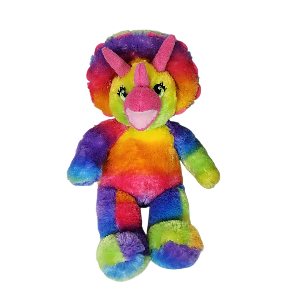 Build a Bear Rainbow Triceratops Plush Stuffed‎ Animal Toy